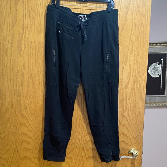 Pam & Gela Pants - Pam and Gela Black Drawstring Sweatpants